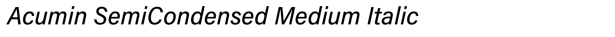 Acumin SemiCondensed Medium Italic image